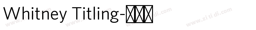 Whitney Titling字体转换